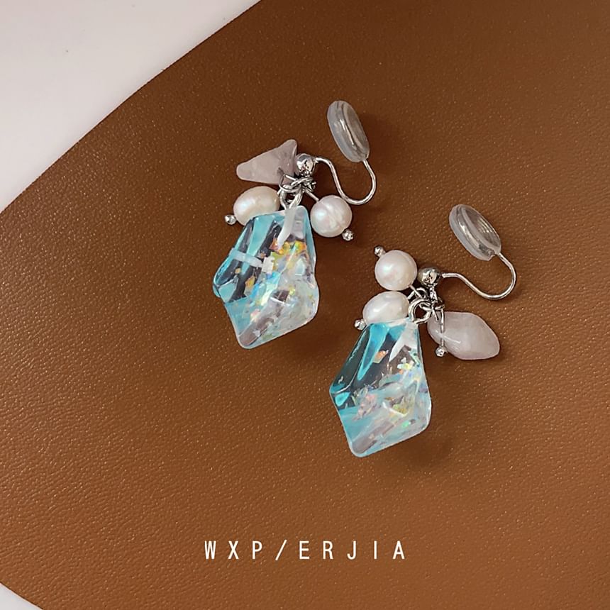 Crystal Ear Cuff Faux Alloy Pearl Freshwater