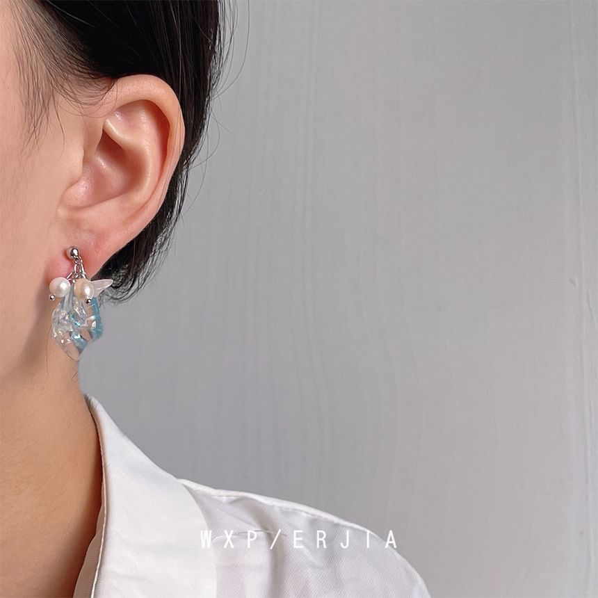 Crystal Ear Cuff Faux Alloy Pearl Freshwater