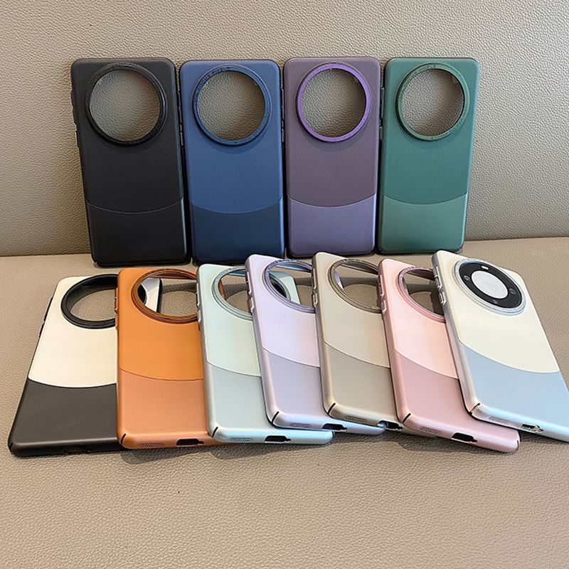 Color Leather Phone Panel Case Faux