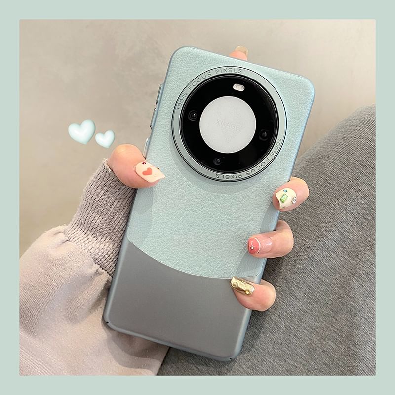 Color Leather Phone Panel Case Faux