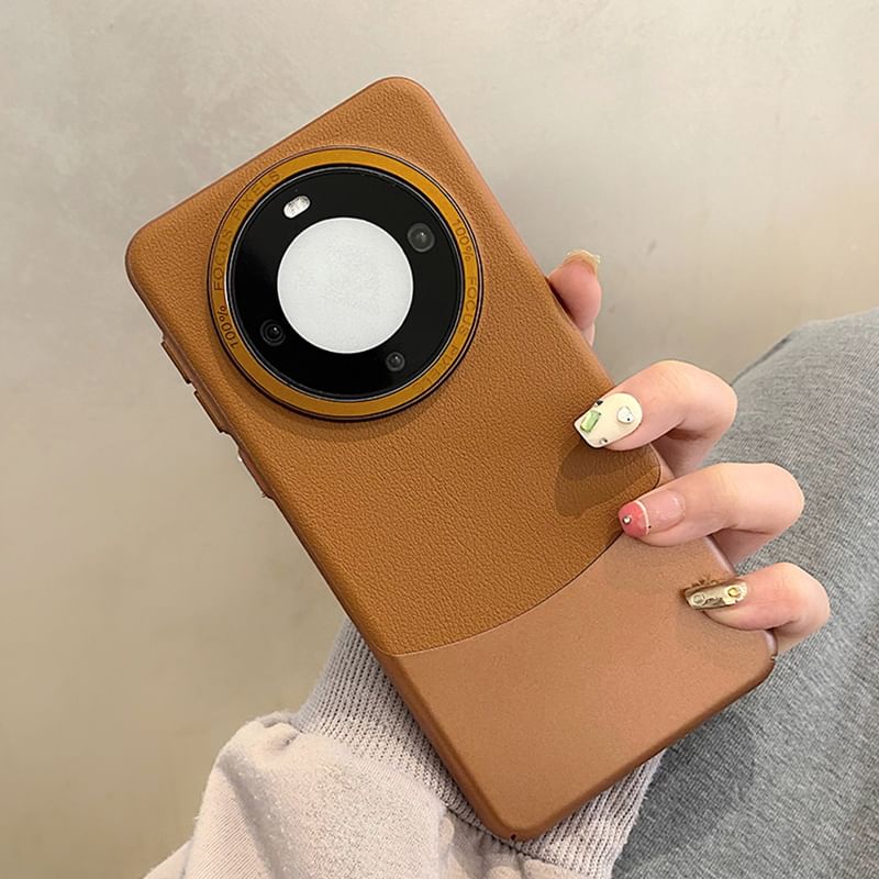 Color Leather Phone Panel Case Faux