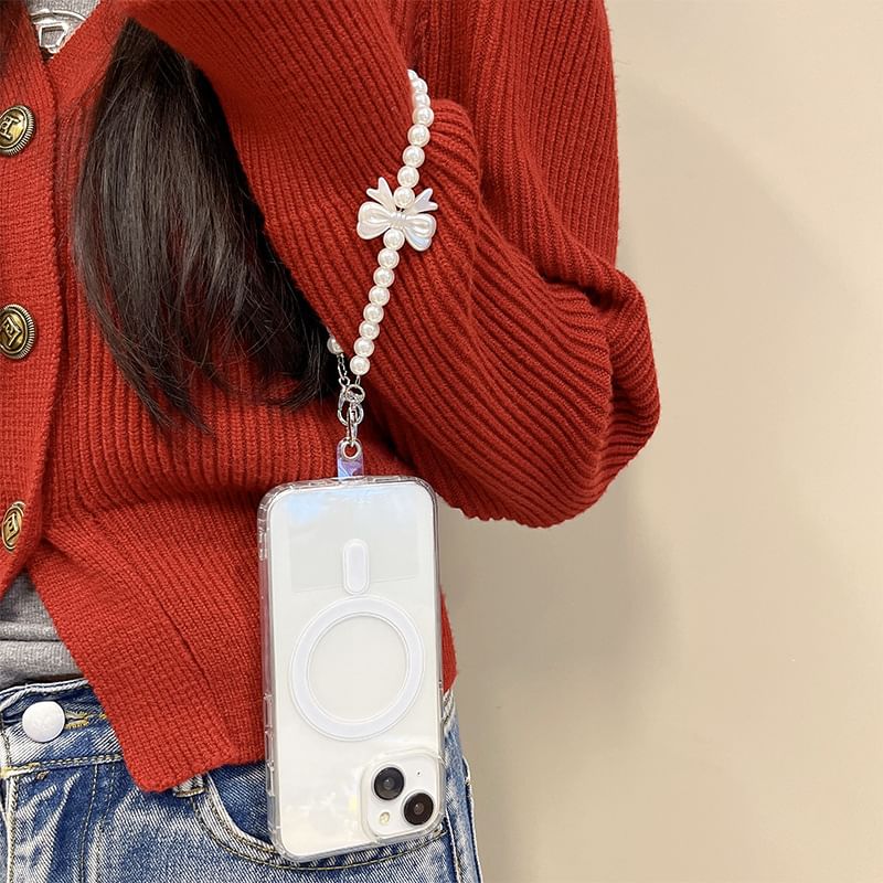 Designs) (Various Faux Strap Phone Pearl