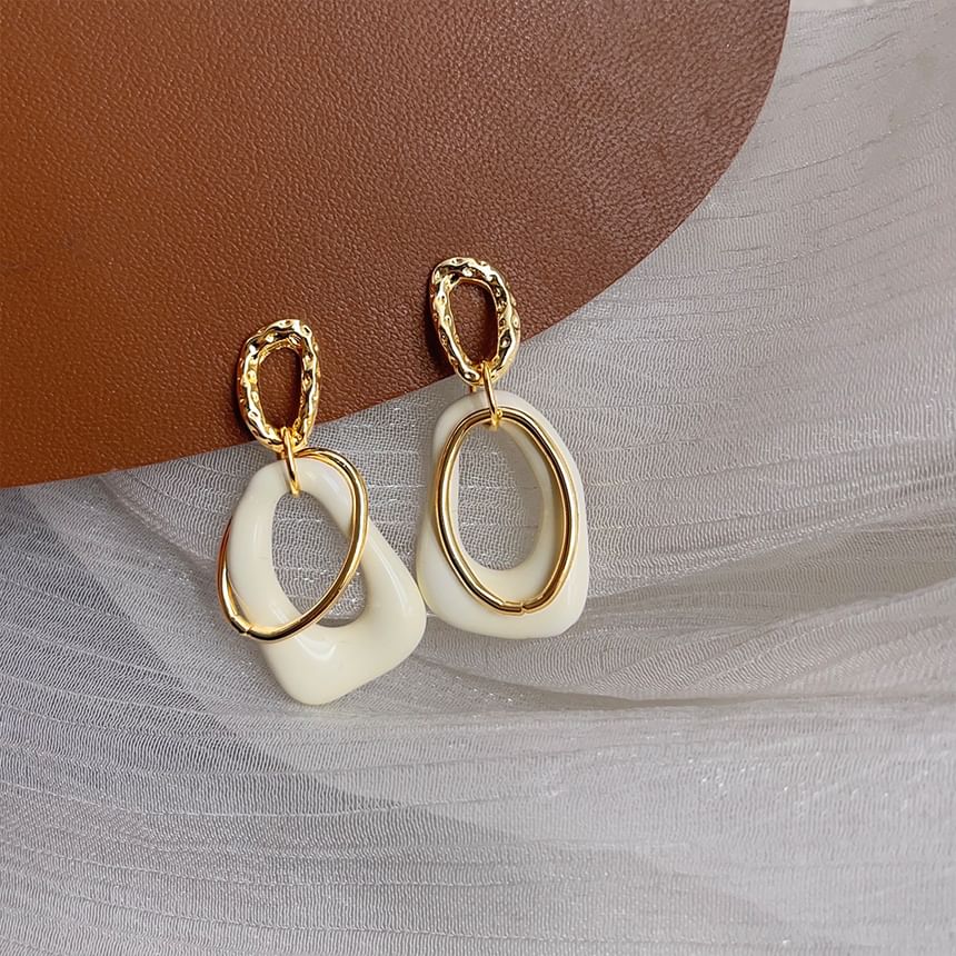 Irregular Dangle Earring Hoop Alloy