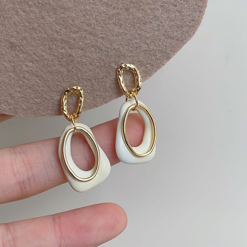 Irregular Dangle Earring Hoop Alloy