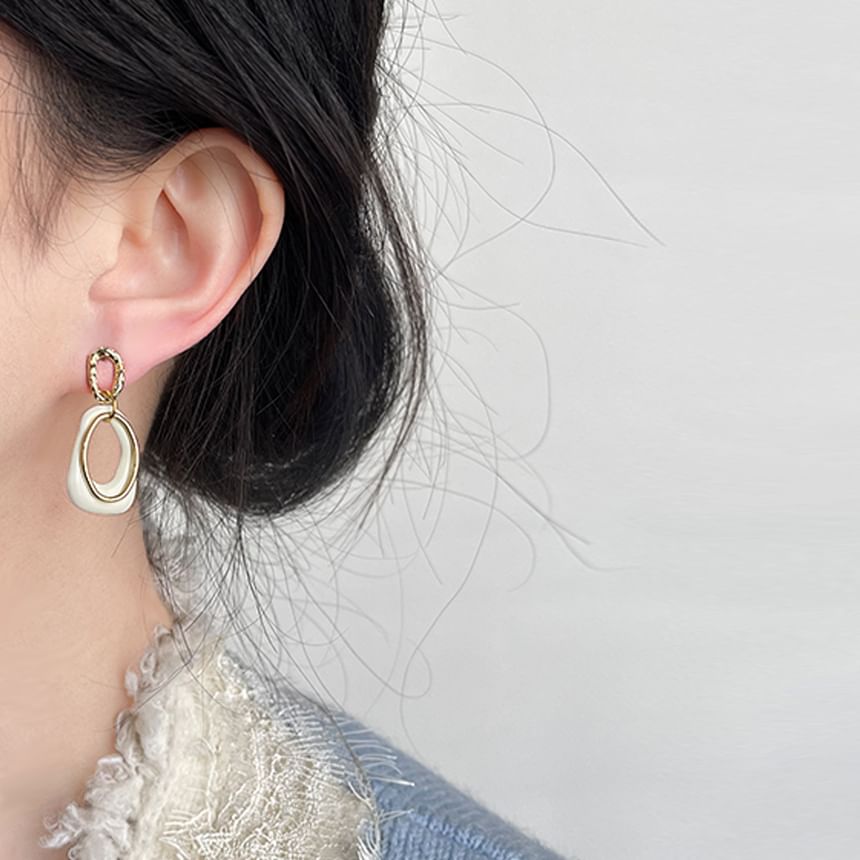 Irregular Dangle Earring Hoop Alloy