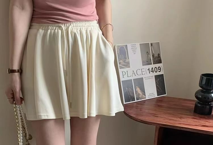 Plain High Skort Waist