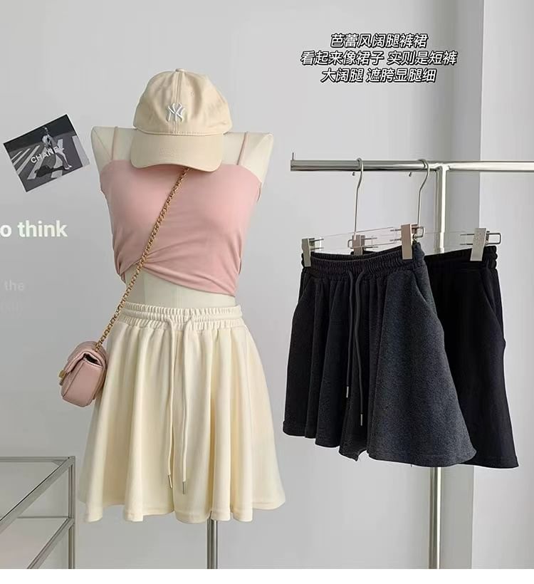 Plain High Skort Waist