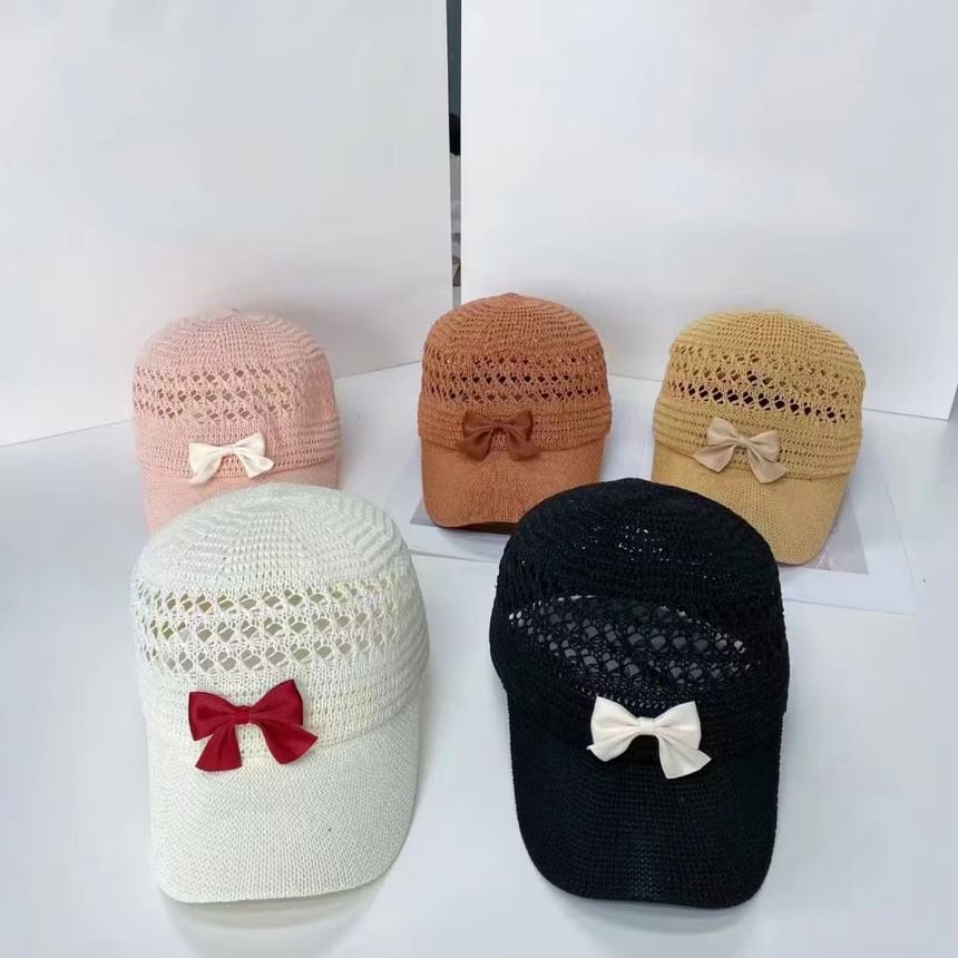 Bow Cap Baseball Woven