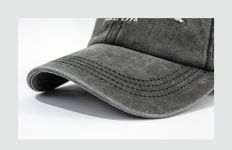 Lettering Baseball Cap Embroidered