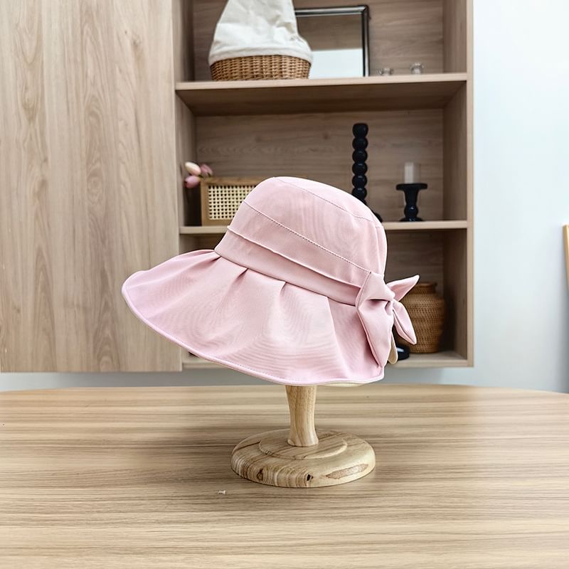 Bow Bucket Plain Hat
