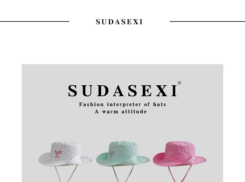 Bucket Bow Embroidered Hat