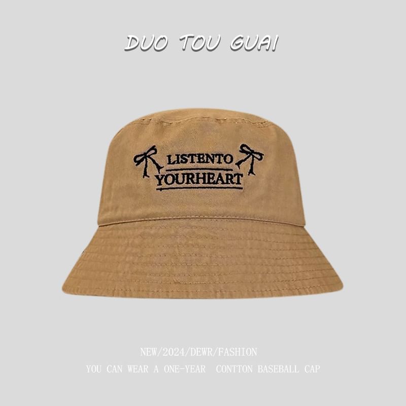 Bucket Lettering Embroidered Hat