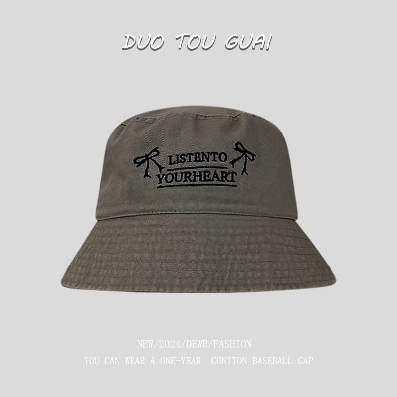 Bucket Lettering Embroidered Hat