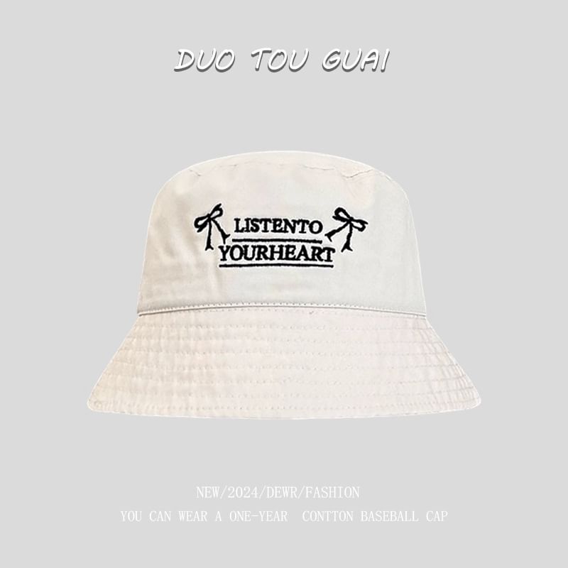 Bucket Lettering Embroidered Hat