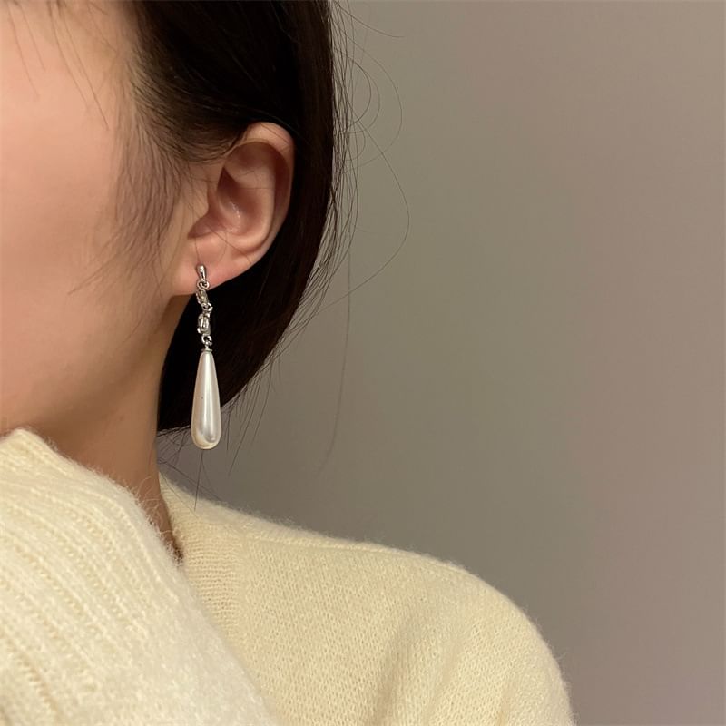 Alloy Earring Pearl Faux Dangle