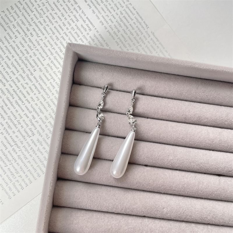 Alloy Earring Pearl Faux Dangle