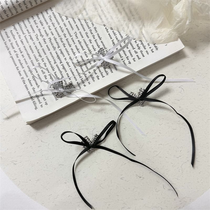Heart Alloy Earring Stud Ribbon