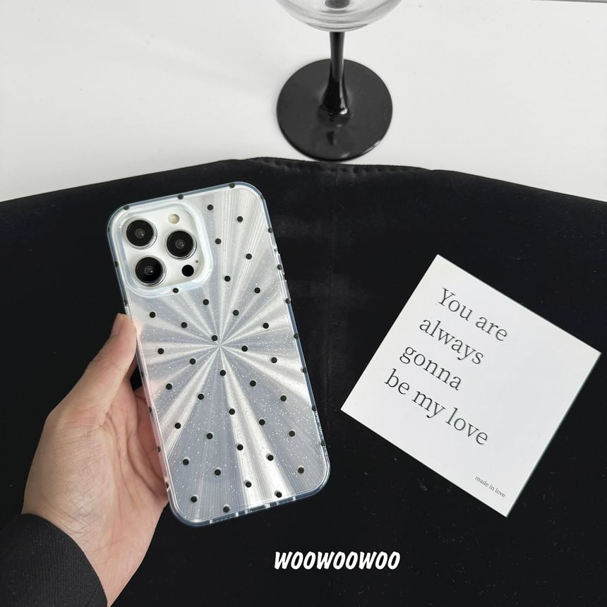 Phone Heart Case Polka Dot