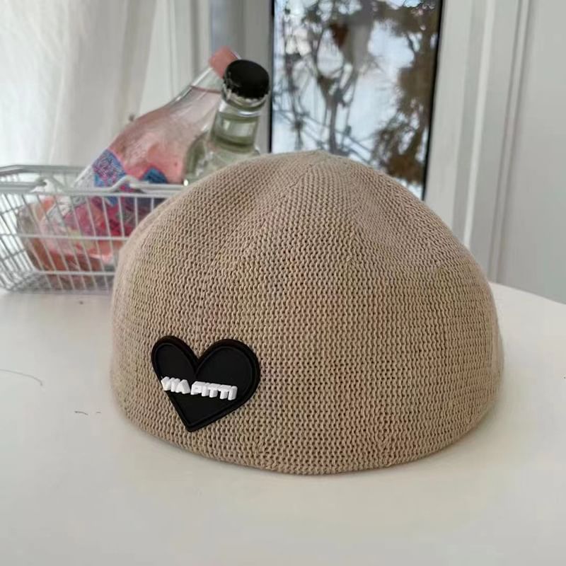 Knit Beret Heart