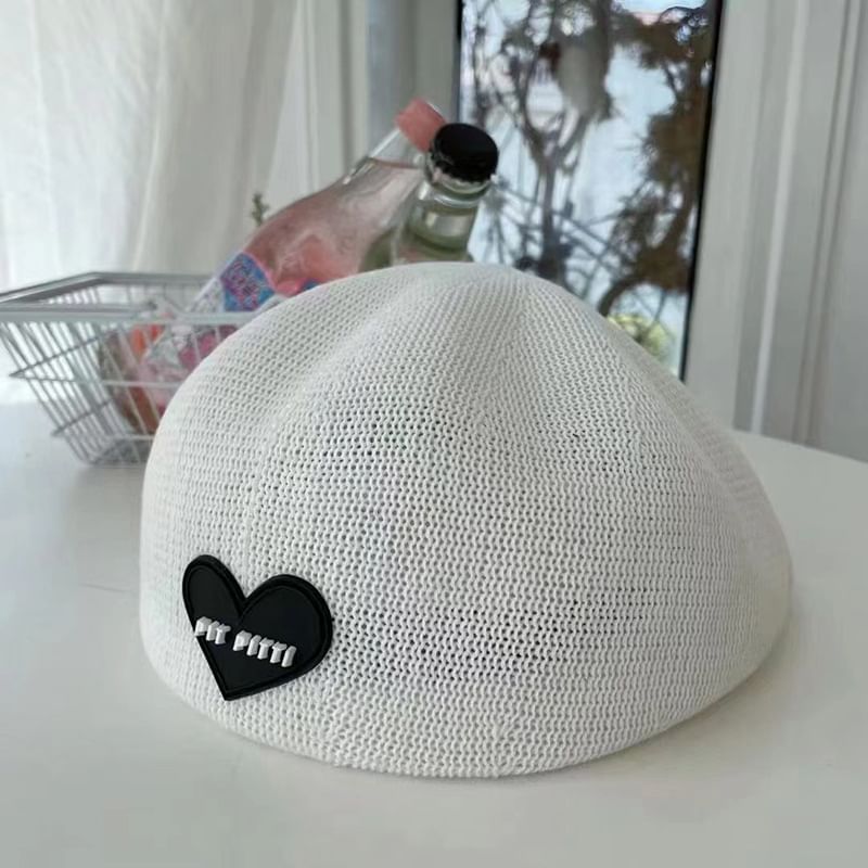 Knit Beret Heart