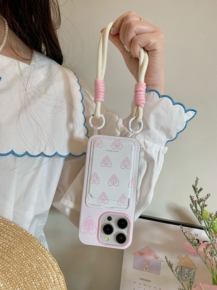 Holder Case Card Heart Phone
