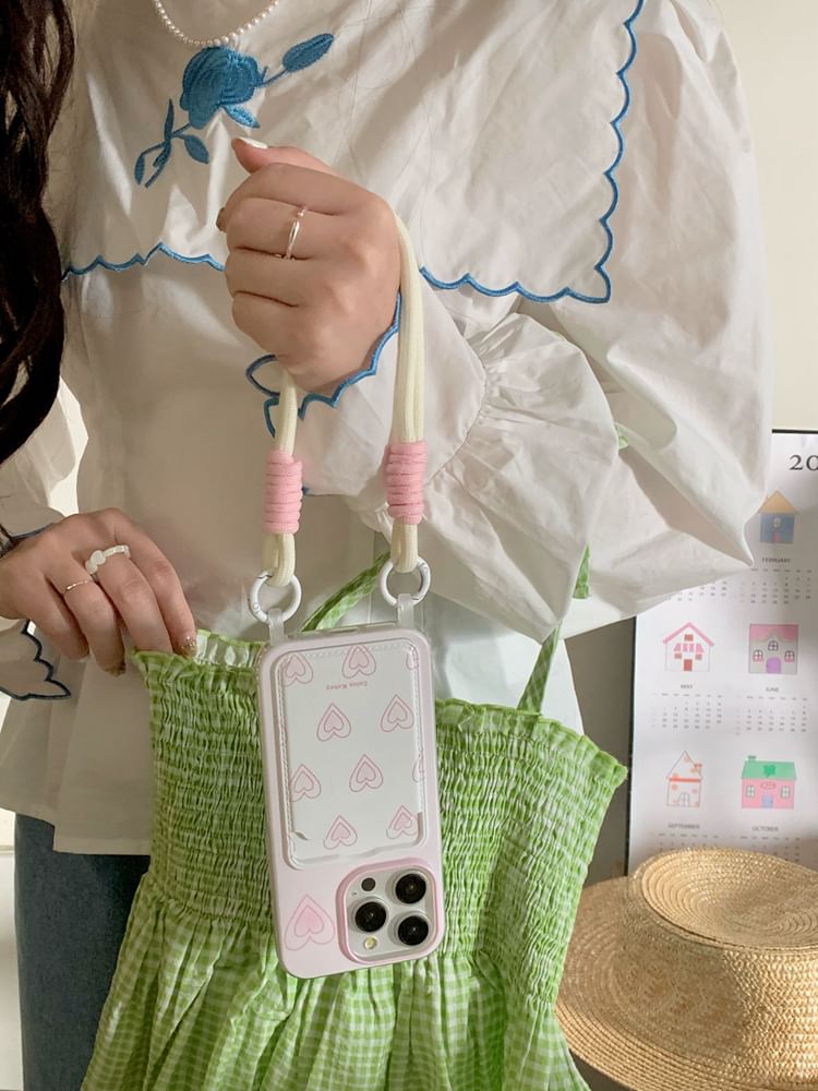 Holder Case Card Heart Phone
