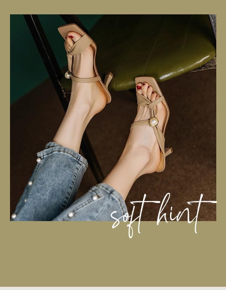 Sample High Waist Plain Slide Sandals