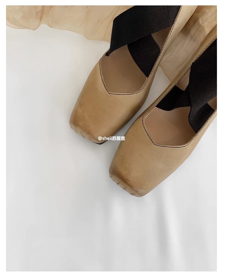 Block Leather Designs) Genuine (Various Heel Pumps