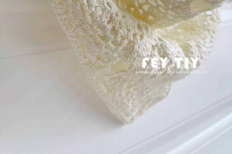 Crochet Knit Plain Headkerchief