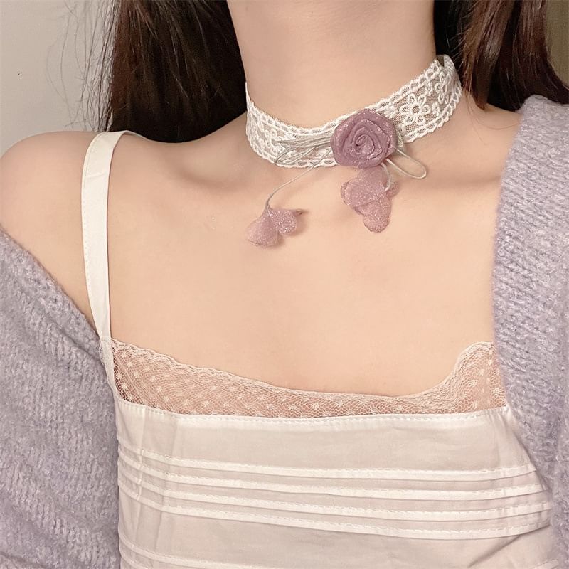 Floral Choker Lace
