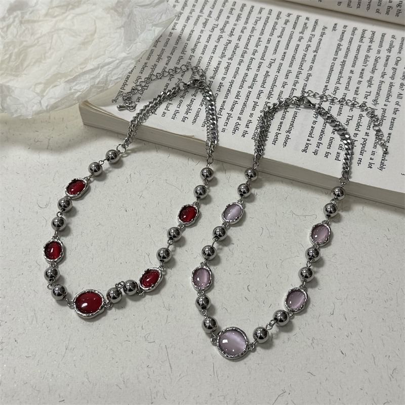 Necklace Beaded Gemstone