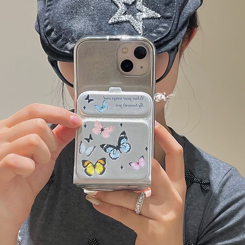 Stand Phone Case Butterfly Foldable