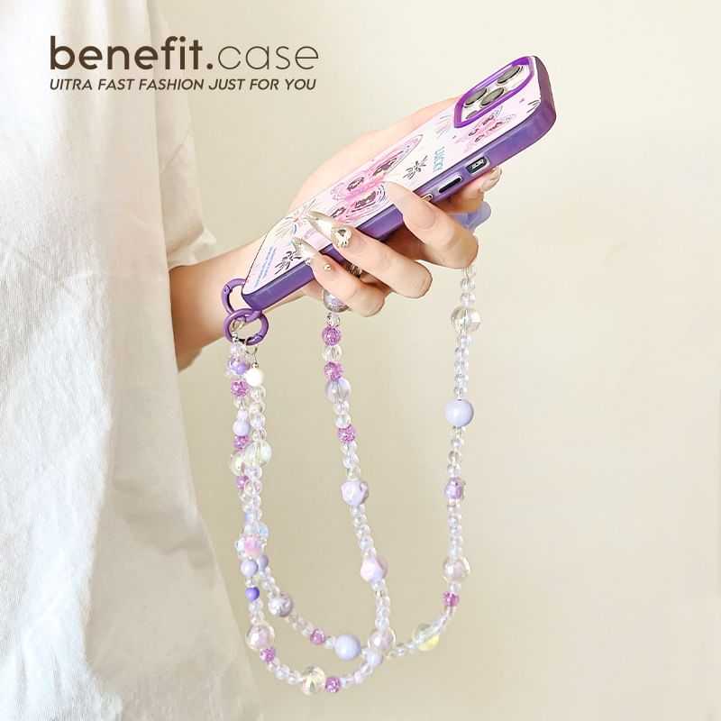 Bead Crystal Lanyard Faux Phone