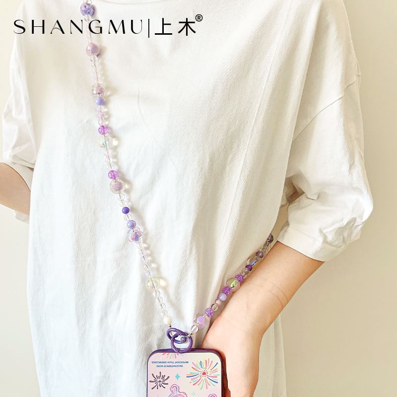 Bead Crystal Lanyard Faux Phone