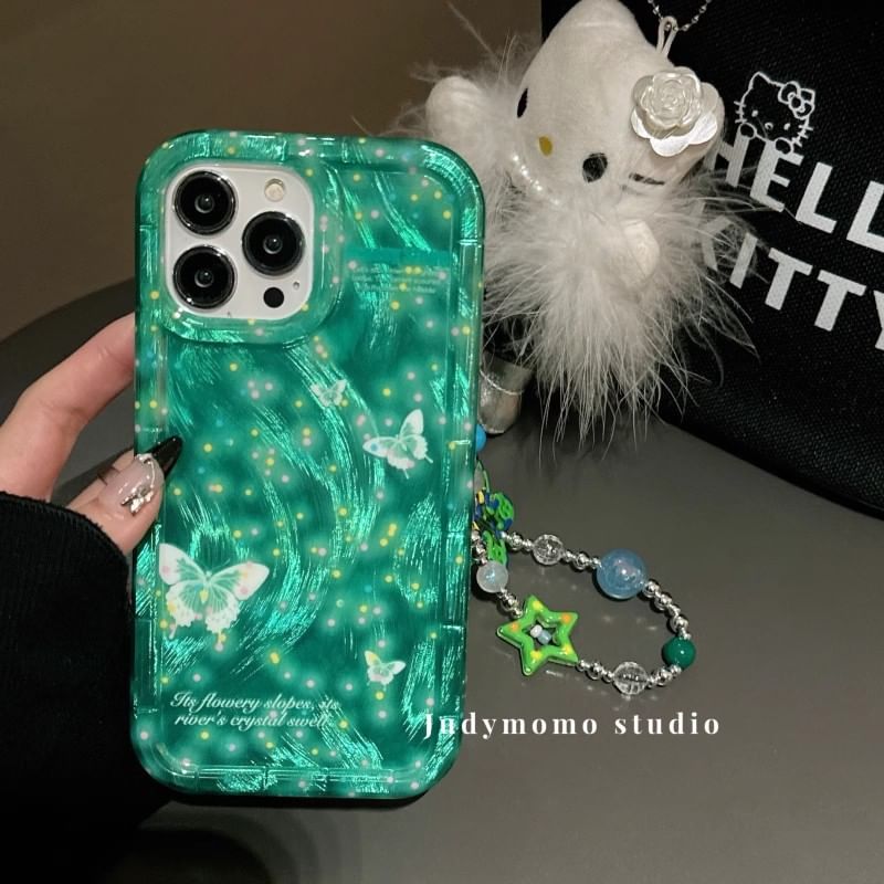 Case Butterfly Phone Strap