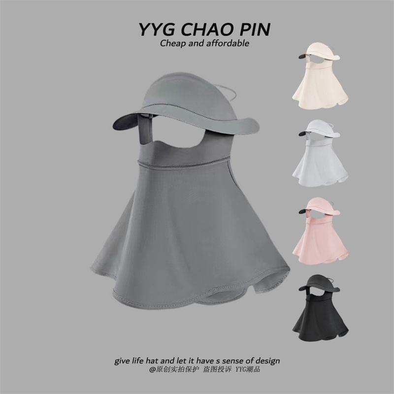 with Plain Face Neck Sun Protection Flap Cover