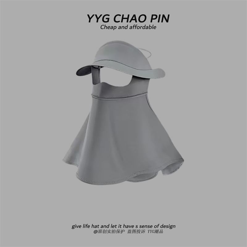 with Plain Face Neck Sun Protection Flap Cover