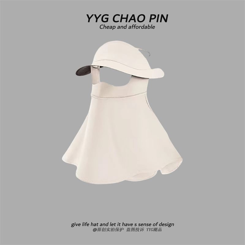 with Plain Face Neck Sun Protection Flap Cover