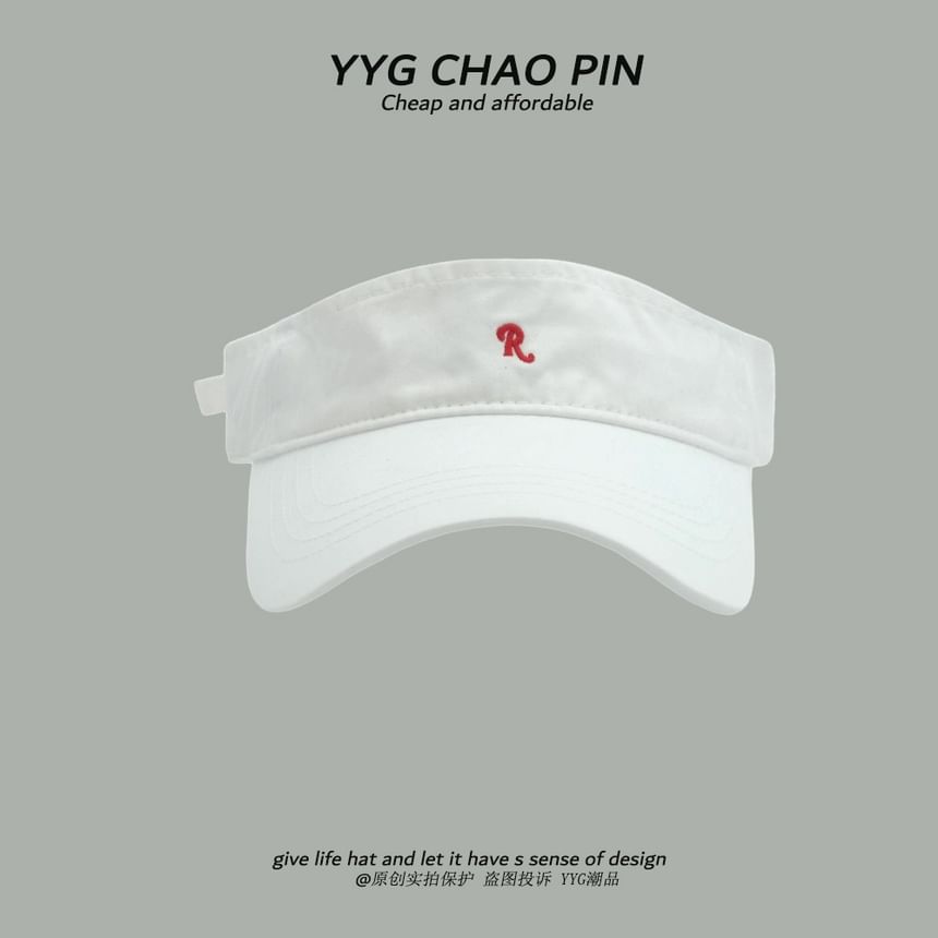 Visor Sun Embroidered Lettering