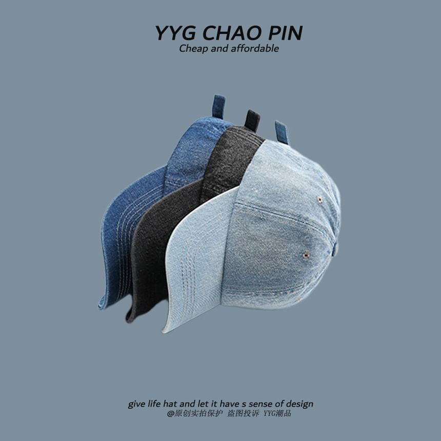 Cap Baseball Washed Denim
