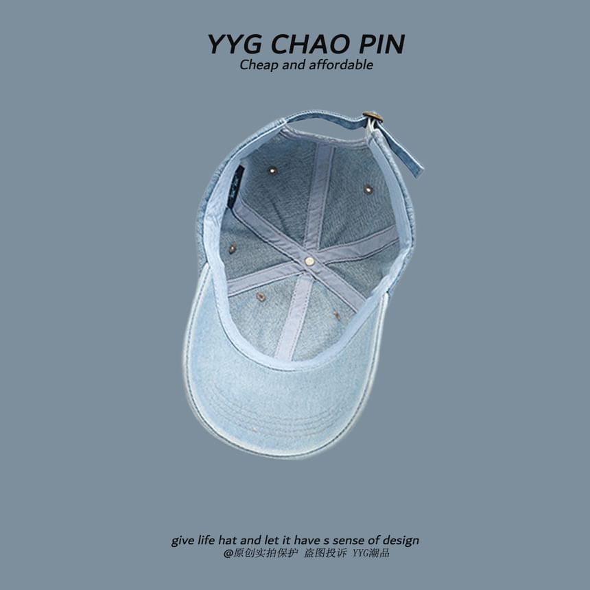 Cap Baseball Washed Denim