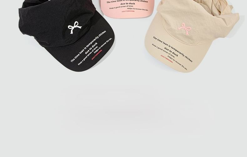Cap Bow Dry Embroidered Quick