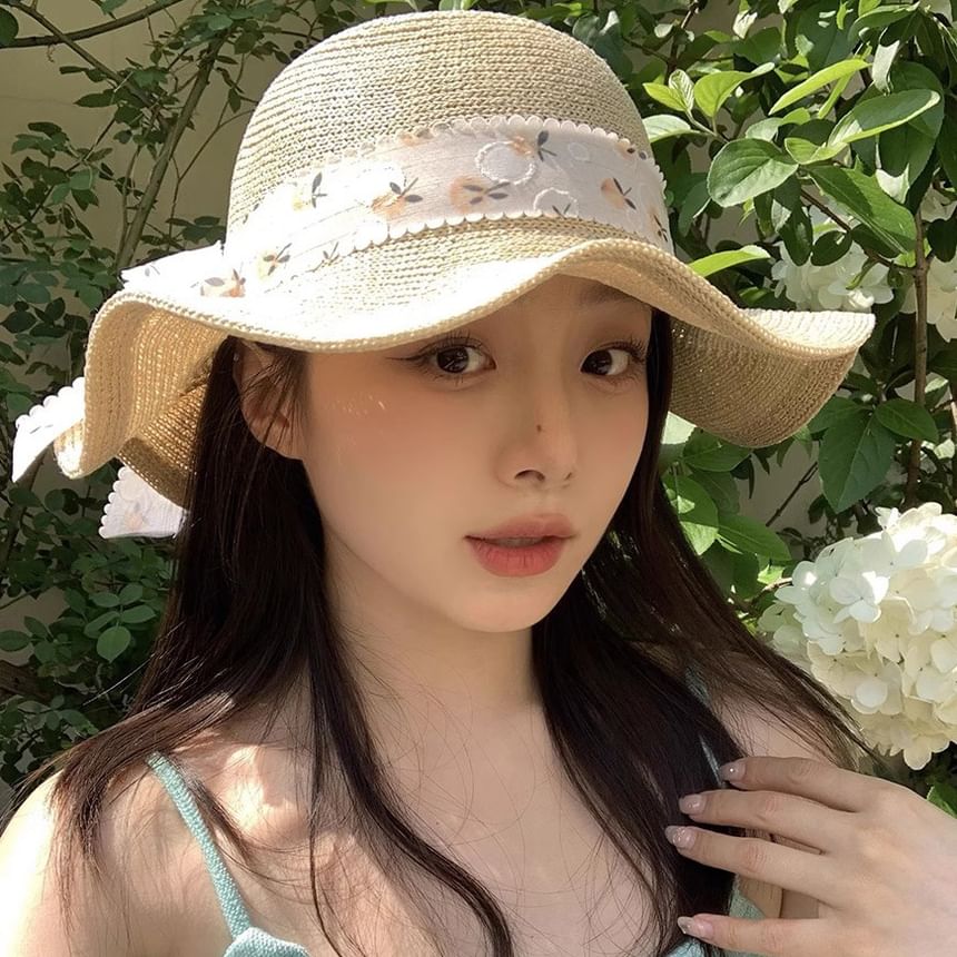 Sun Floral Straw Hat