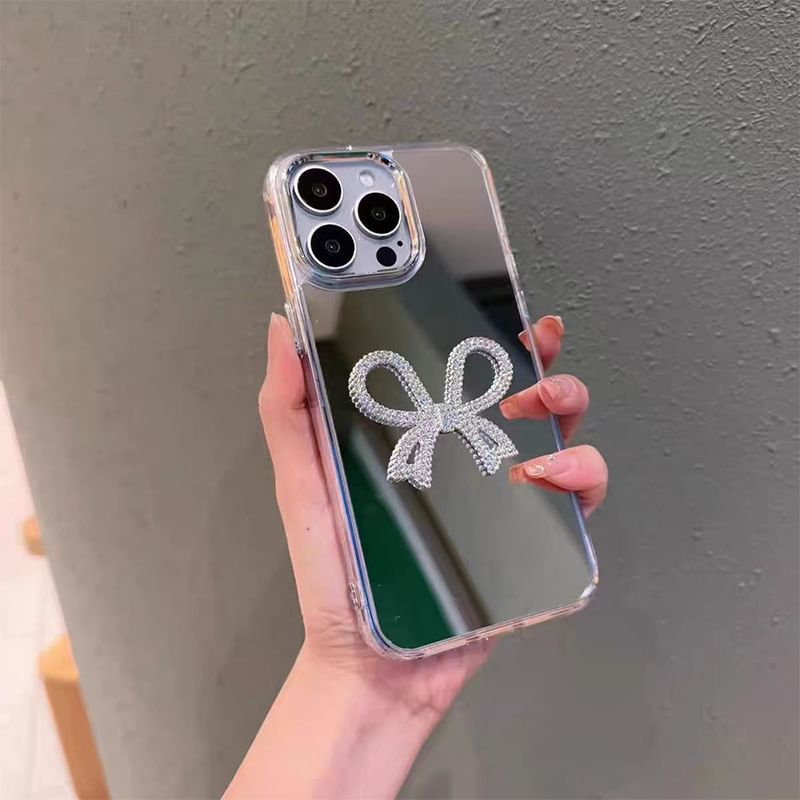 Mirrored Pearl Phone Case Faux