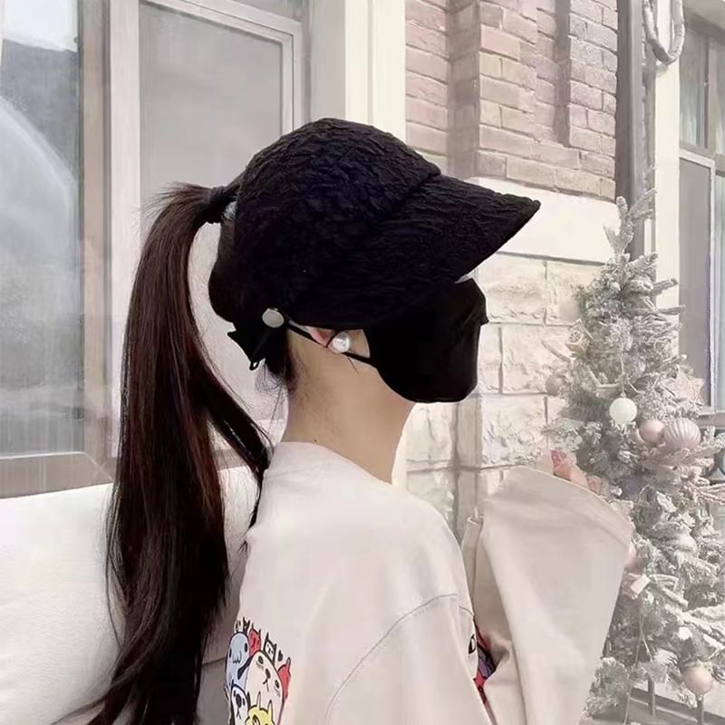 Plain Textured Top Hat Open
