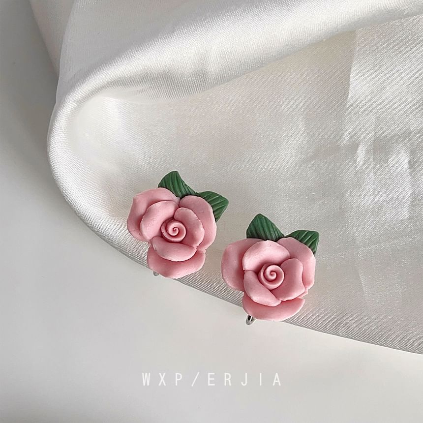 Cuff Ceramic Ear Floral Alloy