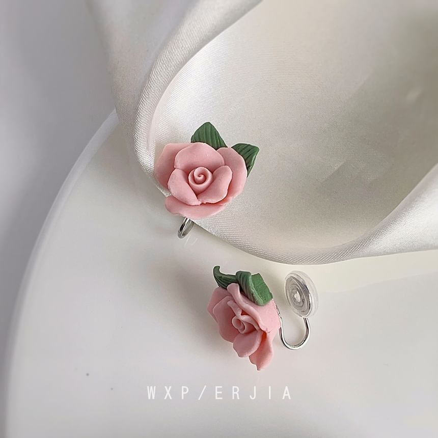 Cuff Ceramic Ear Floral Alloy