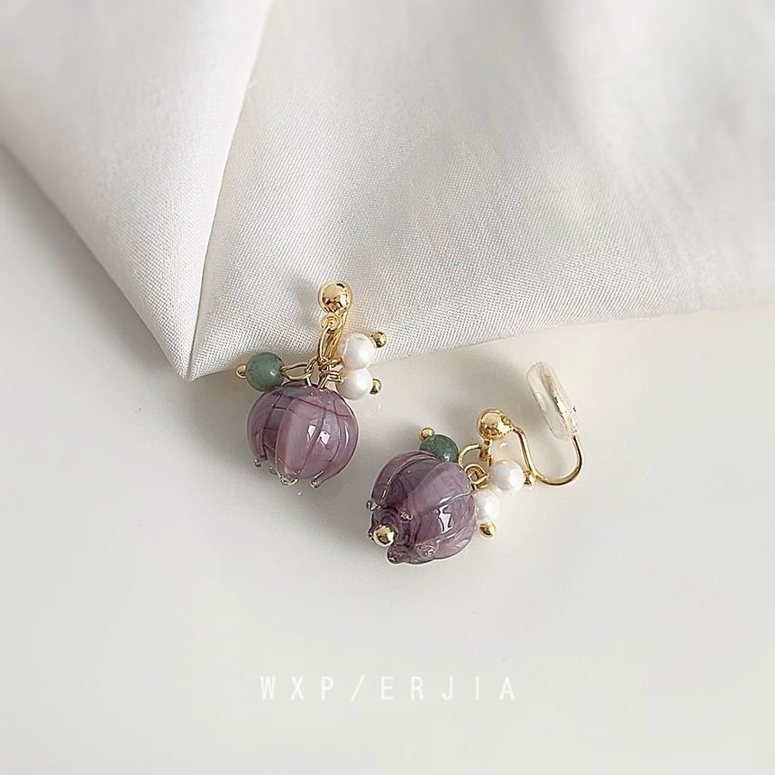 Alloy Pearl Gemstone Faux Cuff Ear