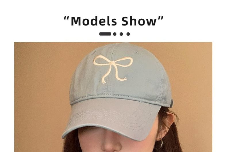 Cap Embroidered Baseball Bow