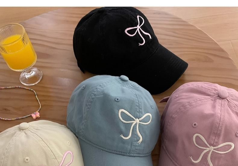 Cap Embroidered Baseball Bow